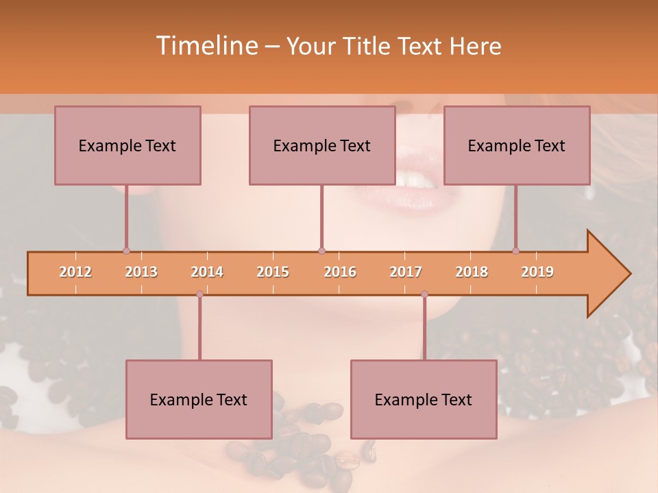 A Naked Woman With Coffee Beans On Her Chest PowerPoint Template