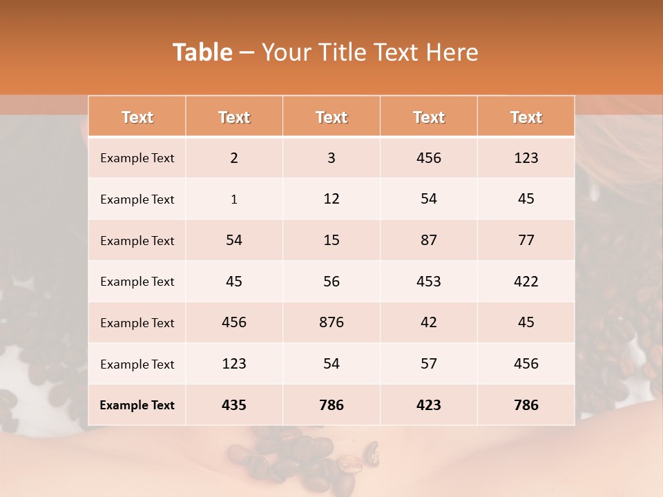 A Naked Woman With Coffee Beans On Her Chest PowerPoint Template