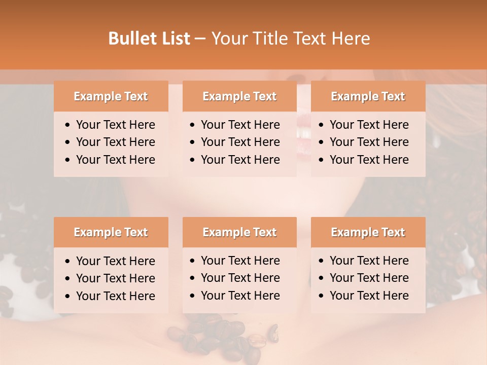 A Naked Woman With Coffee Beans On Her Chest PowerPoint Template