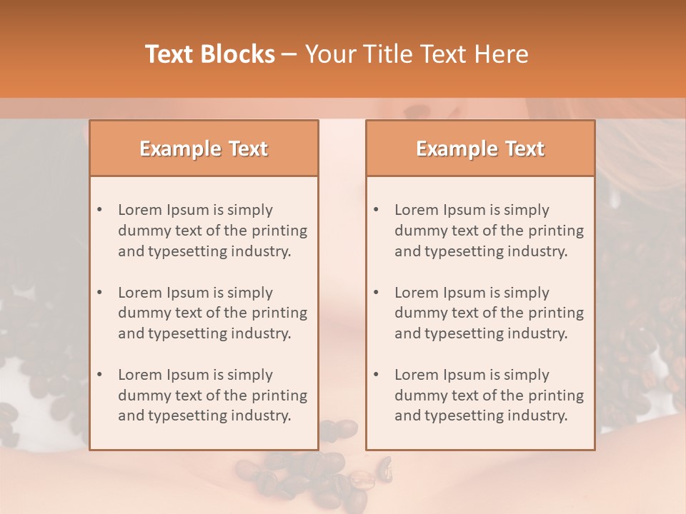 A Naked Woman With Coffee Beans On Her Chest PowerPoint Template