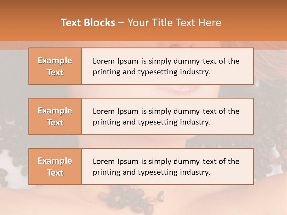 A Naked Woman With Coffee Beans On Her Chest PowerPoint Template