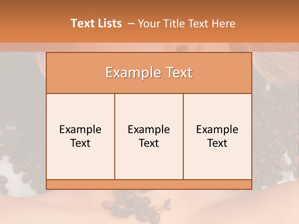 A Naked Woman With Coffee Beans On Her Chest PowerPoint Template