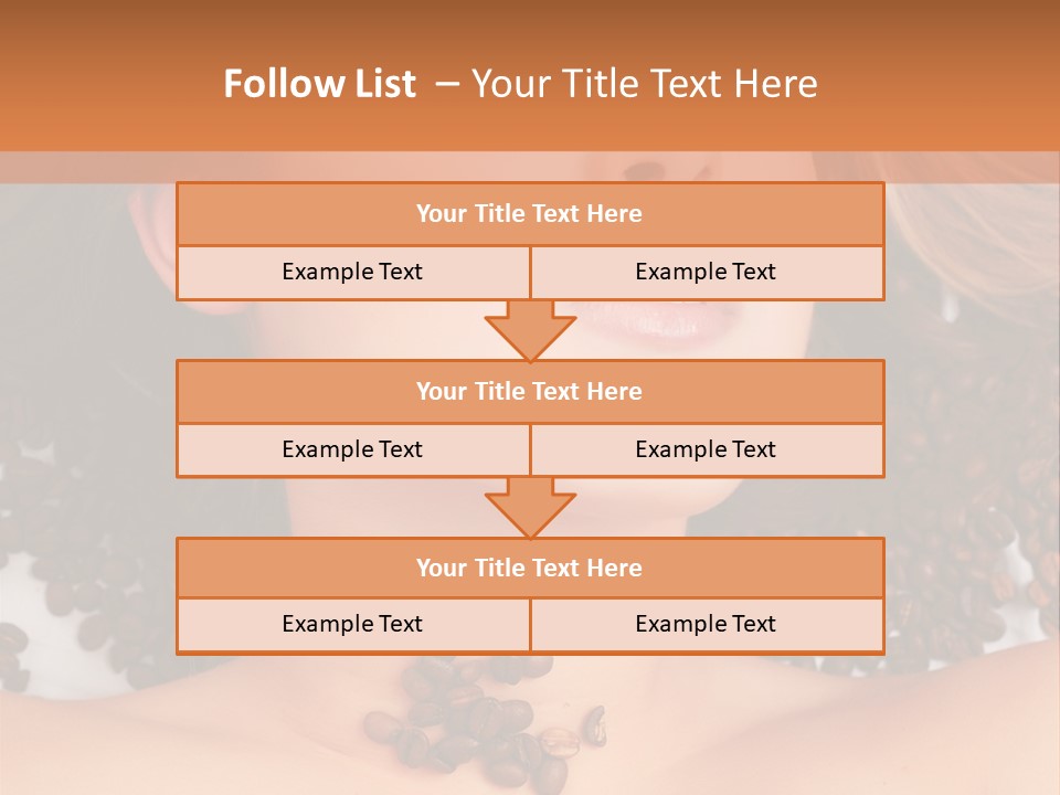 A Naked Woman With Coffee Beans On Her Chest PowerPoint Template