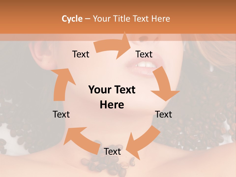 A Naked Woman With Coffee Beans On Her Chest PowerPoint Template