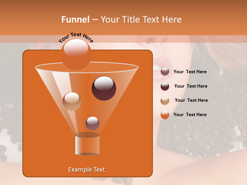 A Naked Woman With Coffee Beans On Her Chest PowerPoint Template