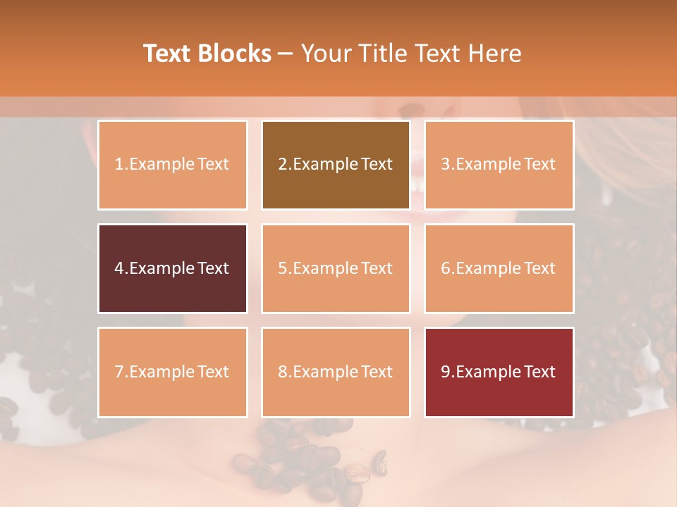 A Naked Woman With Coffee Beans On Her Chest PowerPoint Template