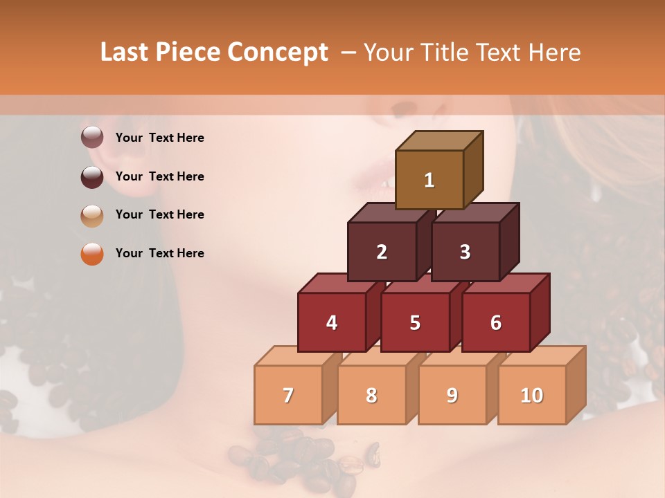 A Naked Woman With Coffee Beans On Her Chest PowerPoint Template