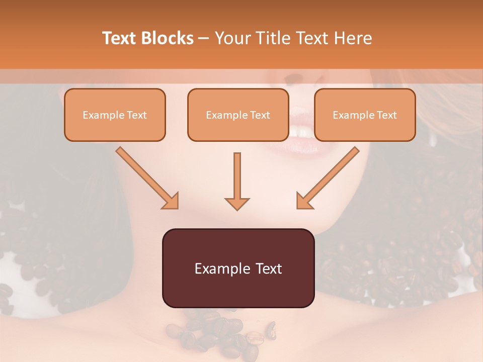 A Naked Woman With Coffee Beans On Her Chest PowerPoint Template