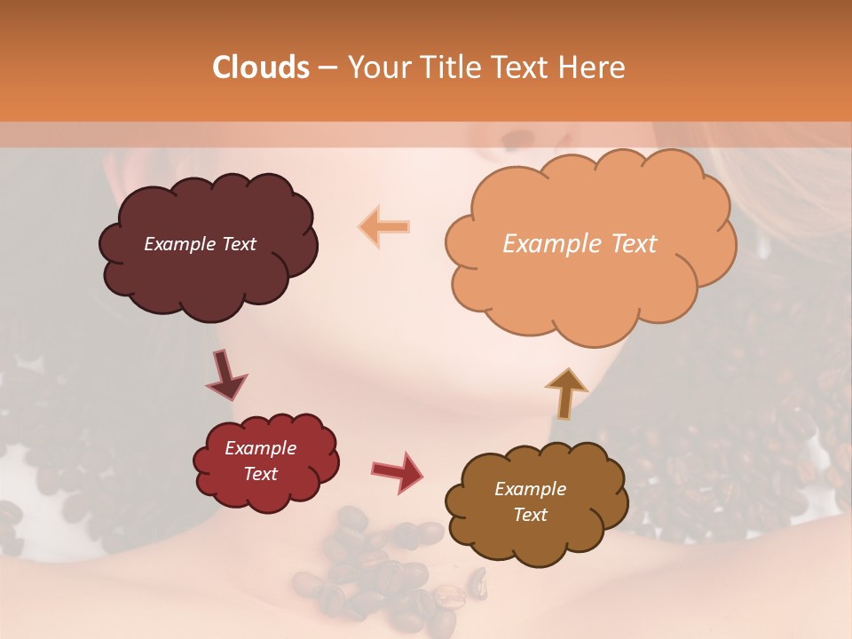 A Naked Woman With Coffee Beans On Her Chest PowerPoint Template