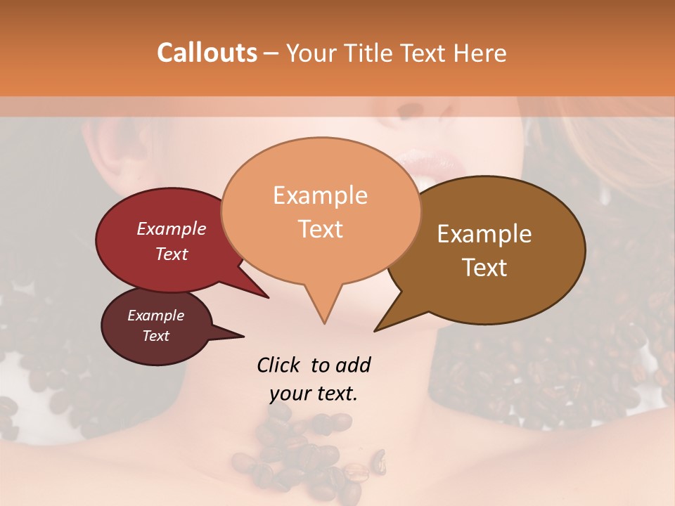 A Naked Woman With Coffee Beans On Her Chest PowerPoint Template