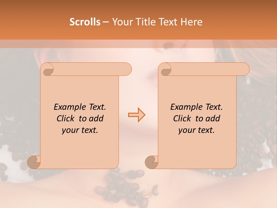 A Naked Woman With Coffee Beans On Her Chest PowerPoint Template
