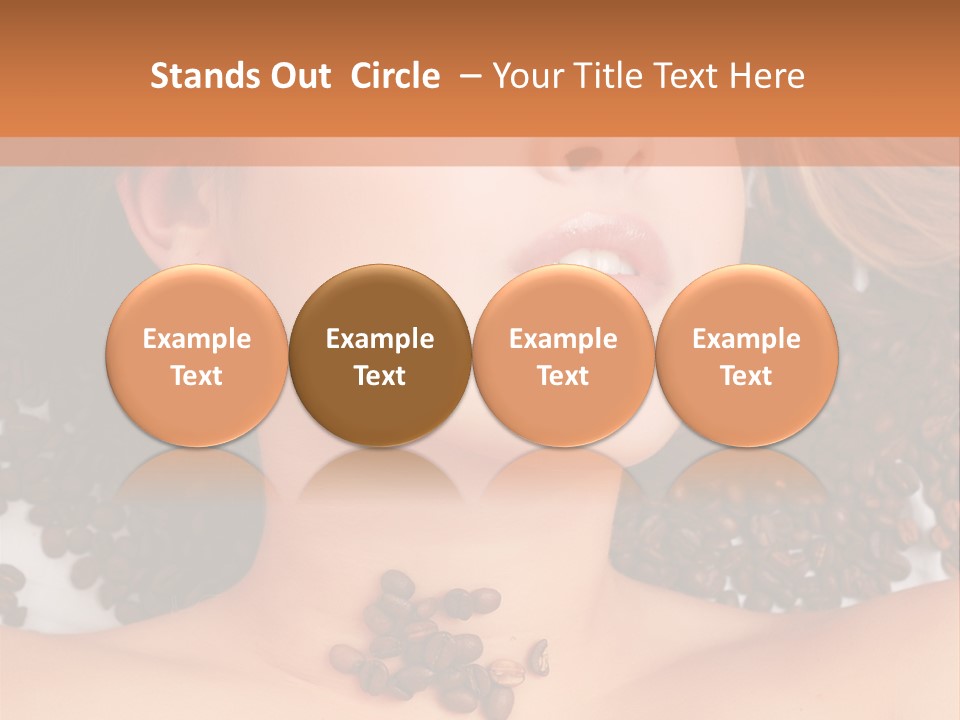 A Naked Woman With Coffee Beans On Her Chest PowerPoint Template