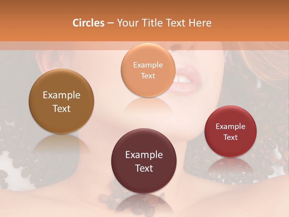 A Naked Woman With Coffee Beans On Her Chest PowerPoint Template