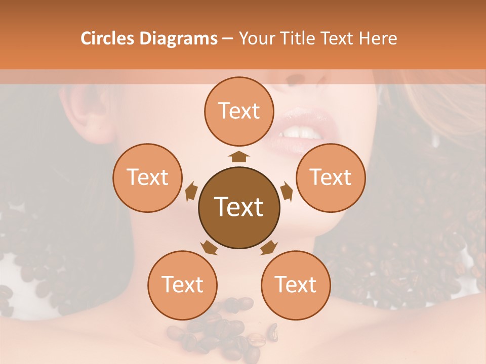 A Naked Woman With Coffee Beans On Her Chest PowerPoint Template