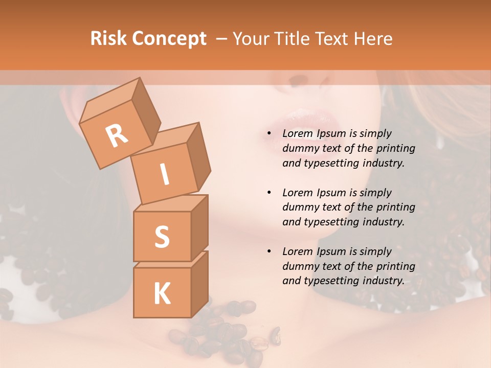 A Naked Woman With Coffee Beans On Her Chest PowerPoint Template