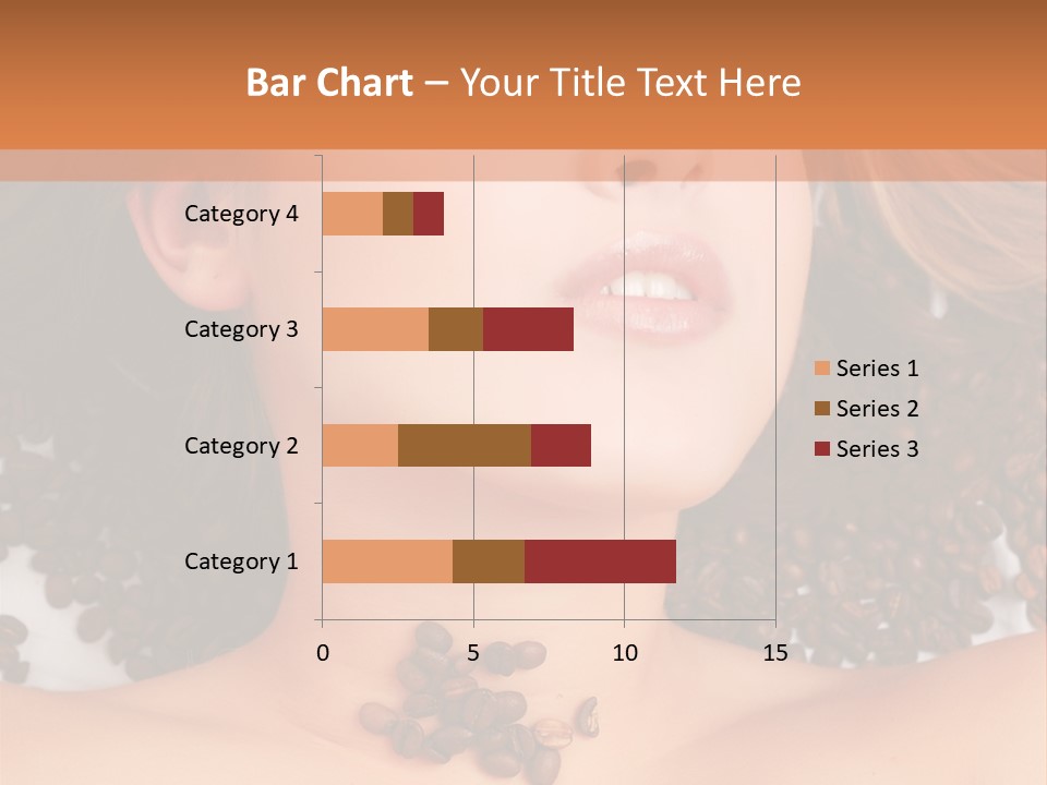 A Naked Woman With Coffee Beans On Her Chest PowerPoint Template