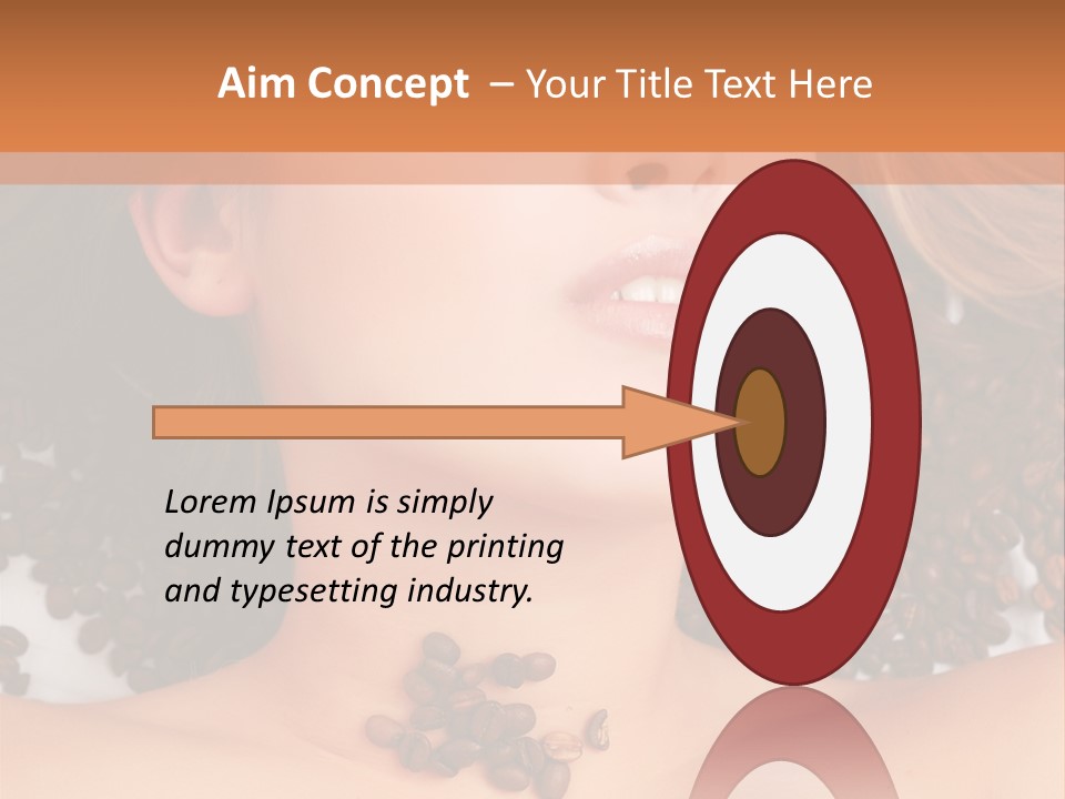 A Naked Woman With Coffee Beans On Her Chest PowerPoint Template