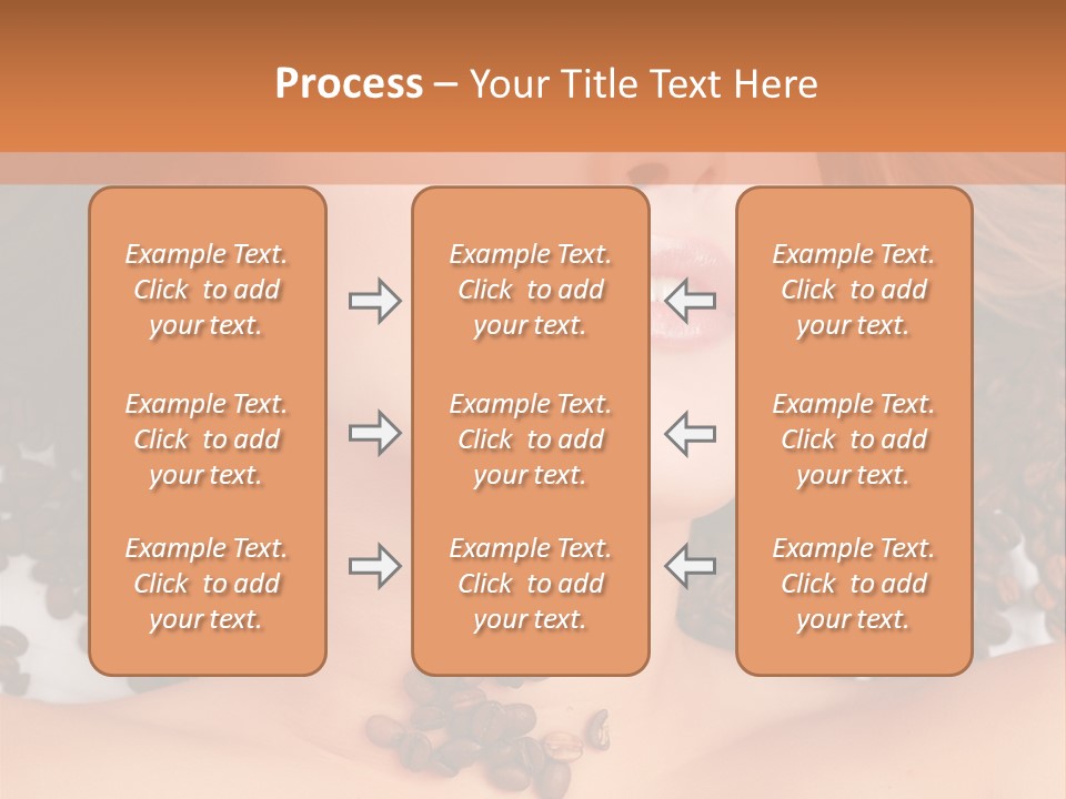 A Naked Woman With Coffee Beans On Her Chest PowerPoint Template