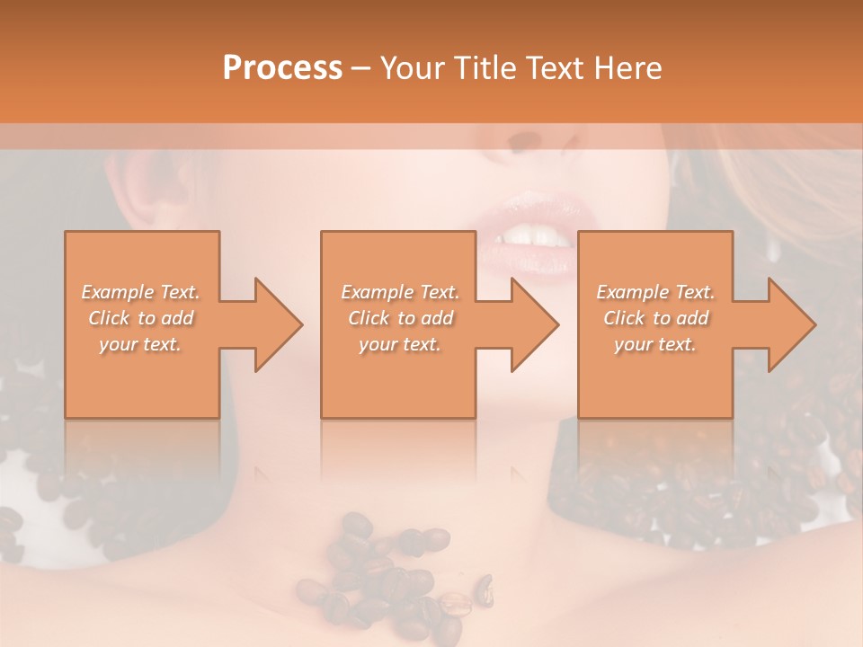 A Naked Woman With Coffee Beans On Her Chest PowerPoint Template