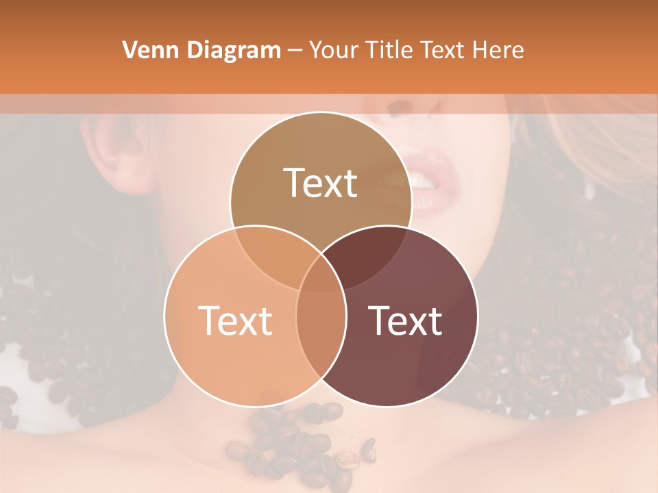 A Naked Woman With Coffee Beans On Her Chest PowerPoint Template