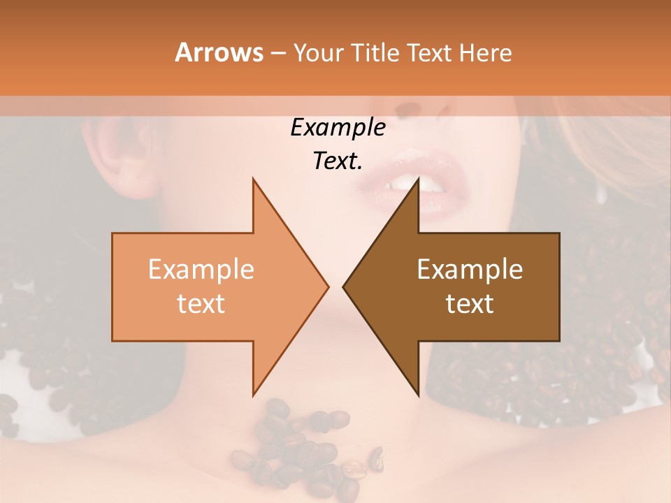 A Naked Woman With Coffee Beans On Her Chest PowerPoint Template