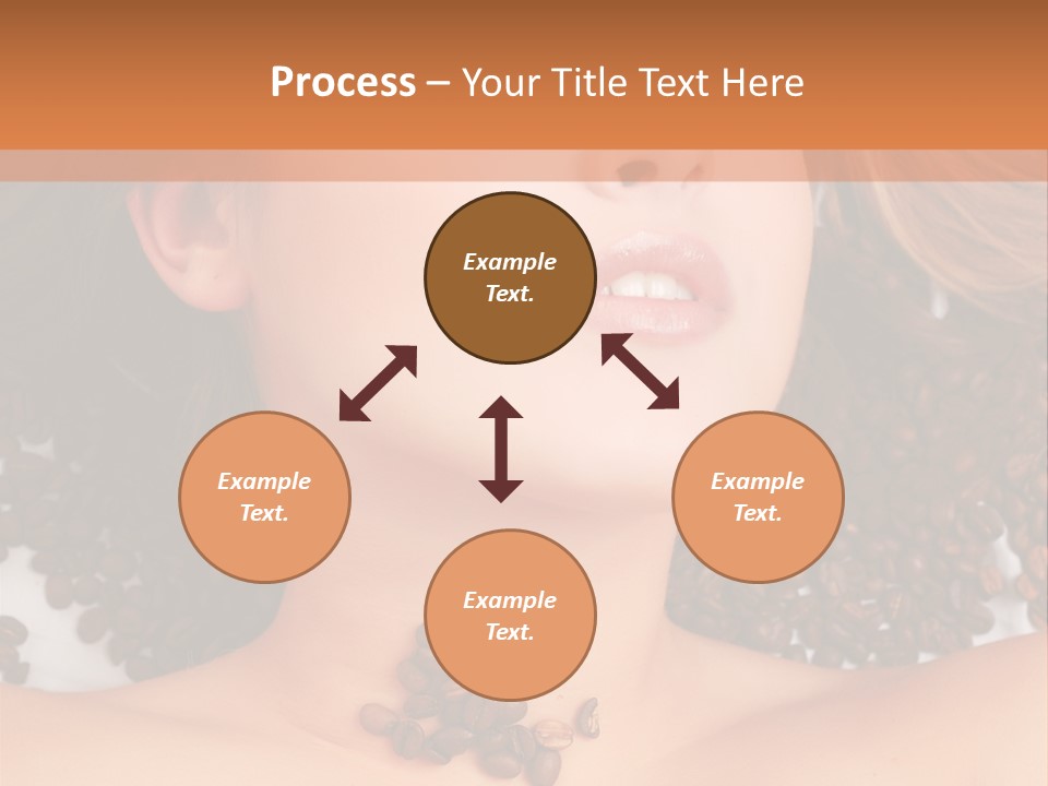 A Naked Woman With Coffee Beans On Her Chest PowerPoint Template