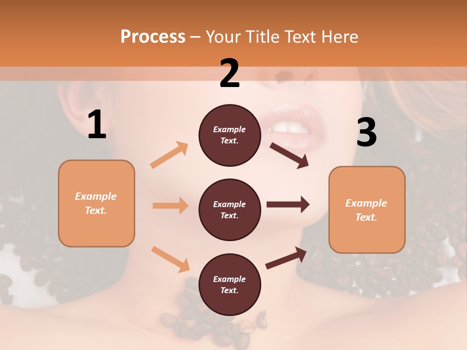 A Naked Woman With Coffee Beans On Her Chest PowerPoint Template