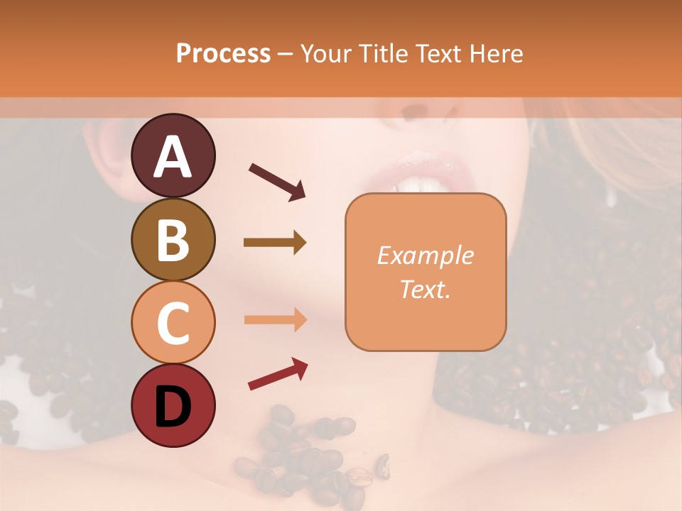 A Naked Woman With Coffee Beans On Her Chest PowerPoint Template