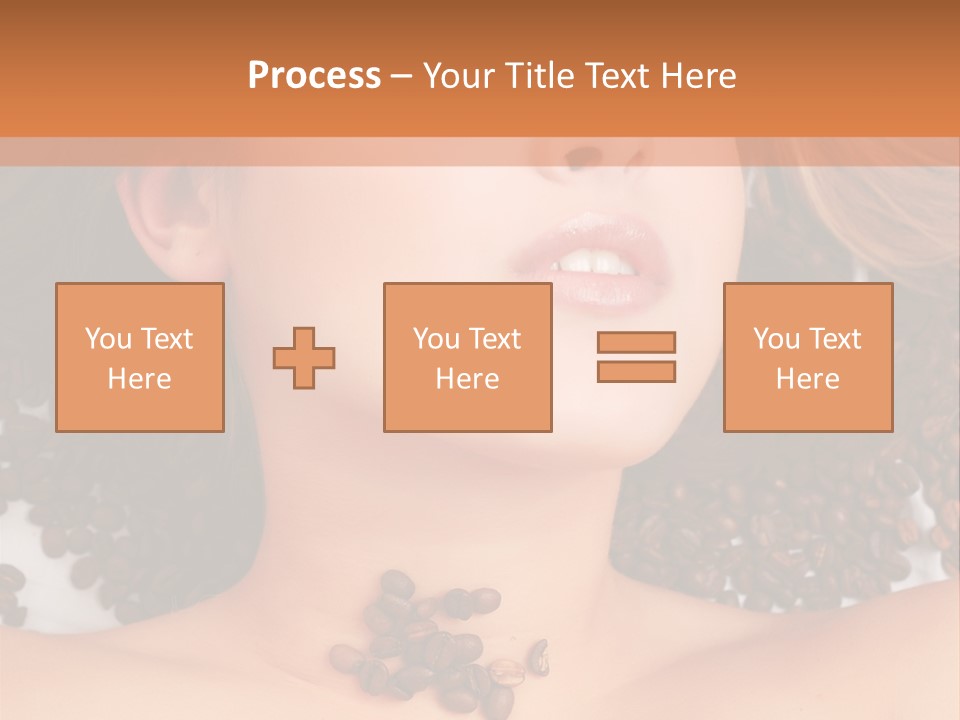 A Naked Woman With Coffee Beans On Her Chest PowerPoint Template