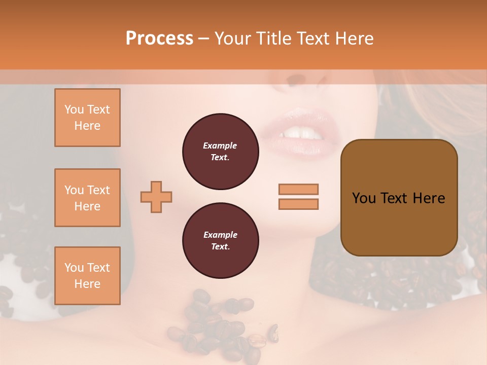 A Naked Woman With Coffee Beans On Her Chest PowerPoint Template