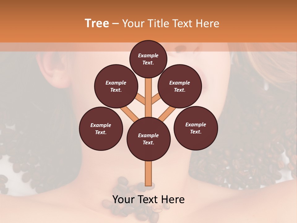 A Naked Woman With Coffee Beans On Her Chest PowerPoint Template