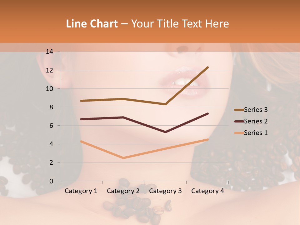 A Naked Woman With Coffee Beans On Her Chest PowerPoint Template