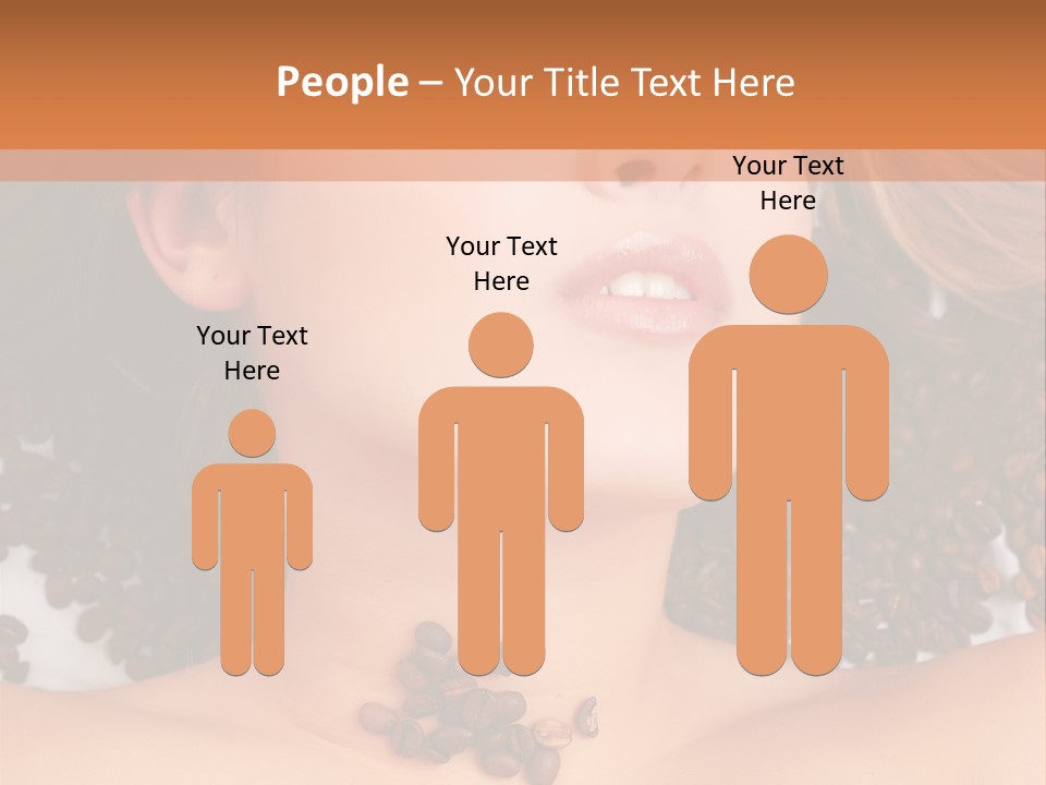 A Naked Woman With Coffee Beans On Her Chest PowerPoint Template