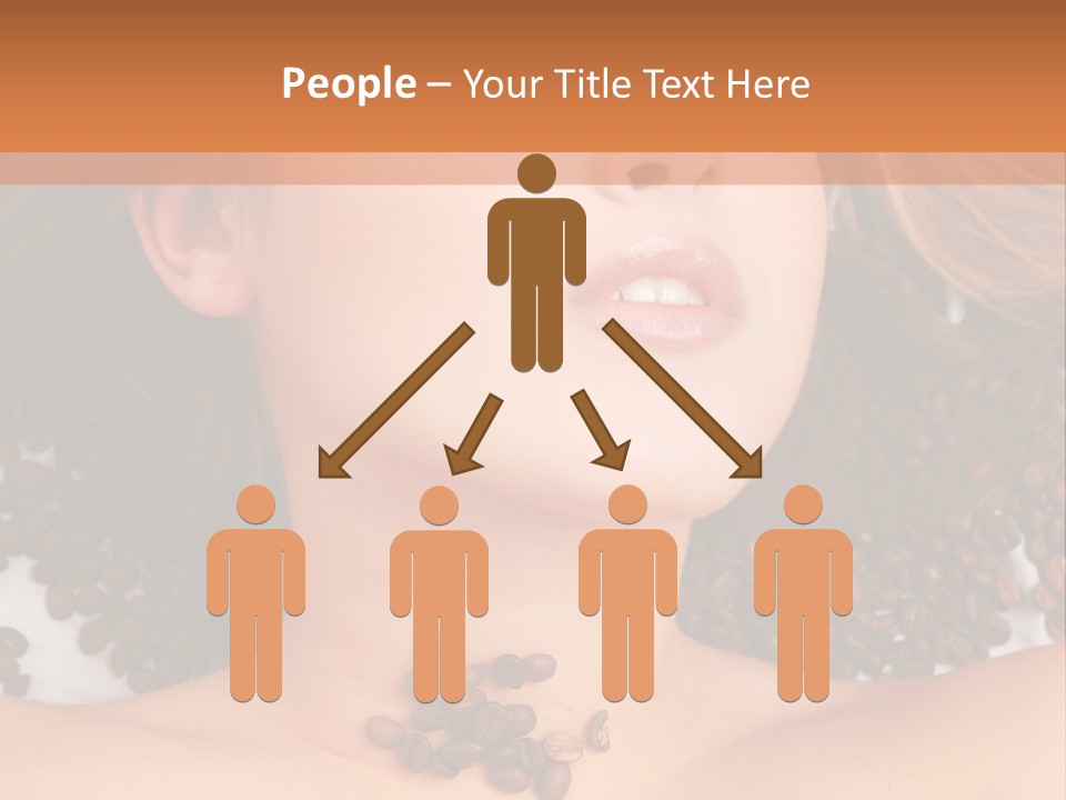 A Naked Woman With Coffee Beans On Her Chest PowerPoint Template