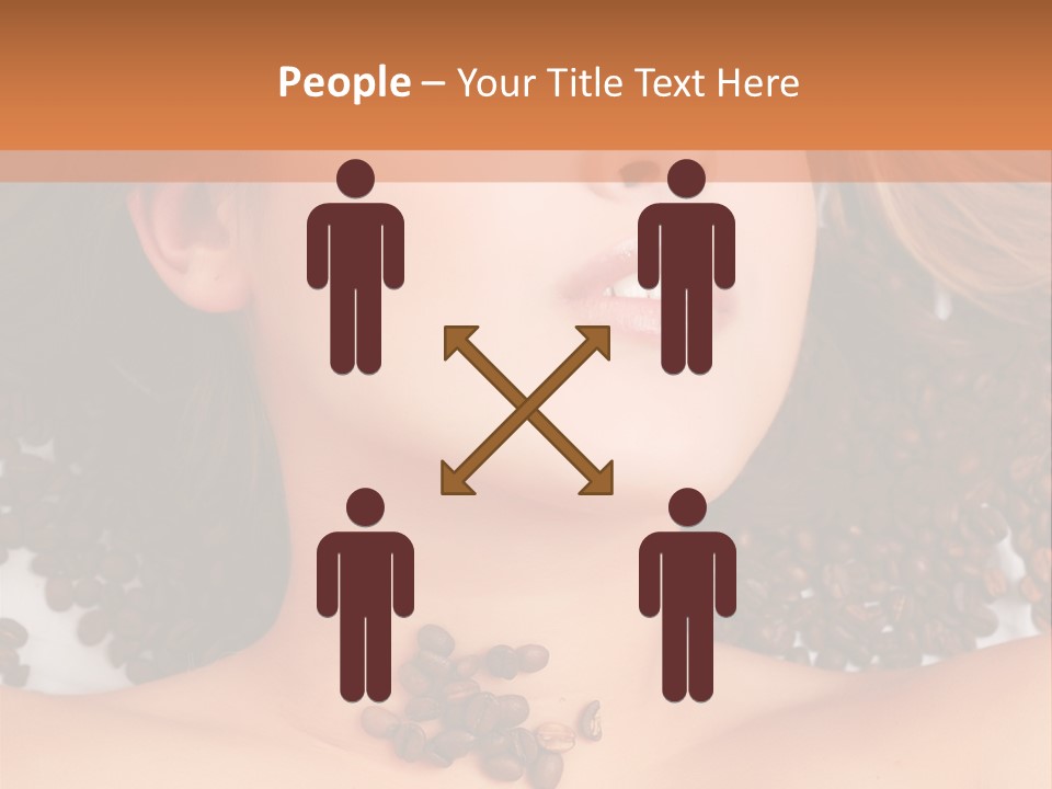 A Naked Woman With Coffee Beans On Her Chest PowerPoint Template