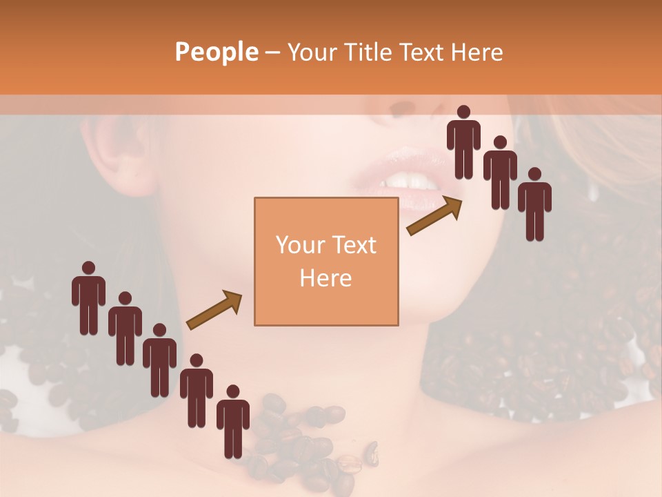 A Naked Woman With Coffee Beans On Her Chest PowerPoint Template