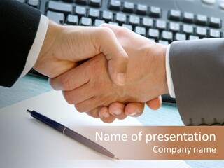 Greeting Human Male PowerPoint Template
