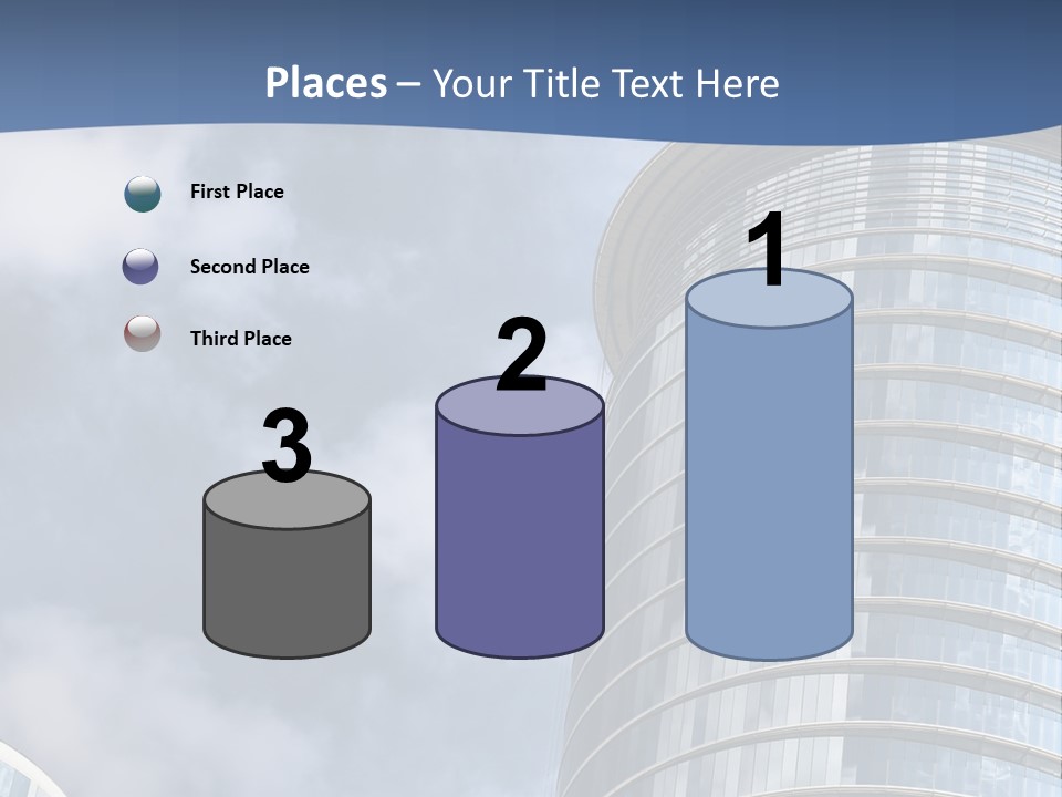 A Tall Building With A Sky Background PowerPoint Template