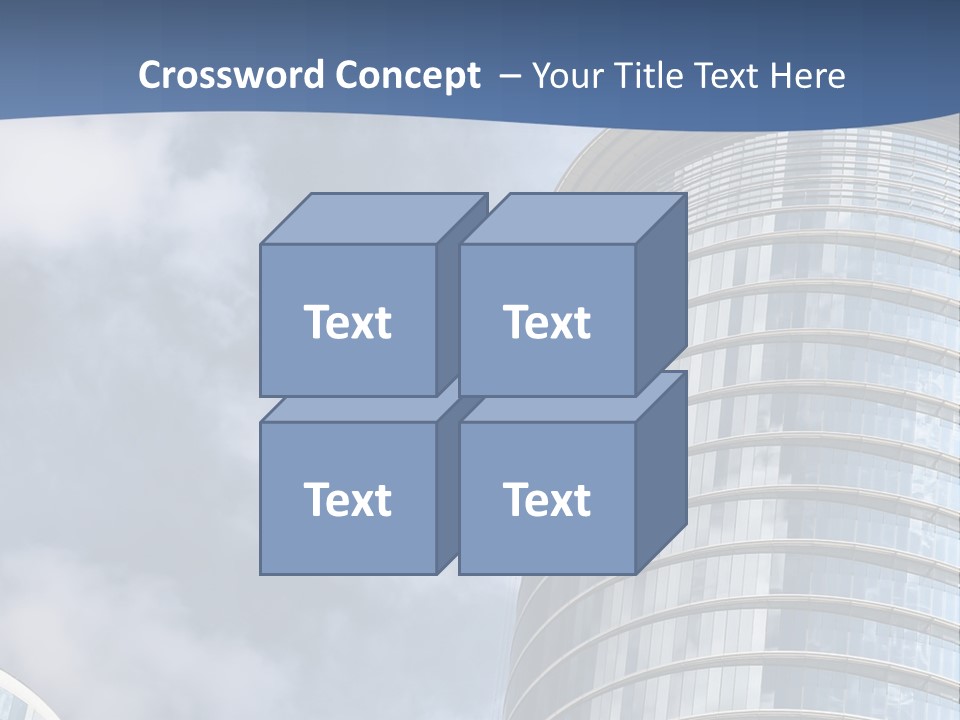 A Tall Building With A Sky Background PowerPoint Template