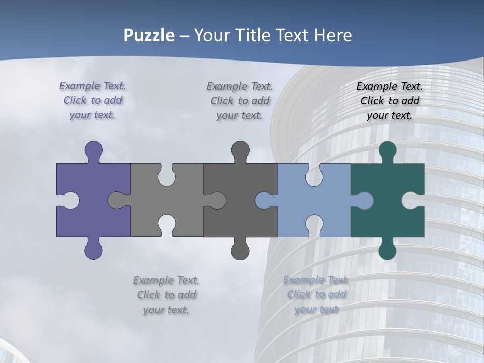 A Tall Building With A Sky Background PowerPoint Template