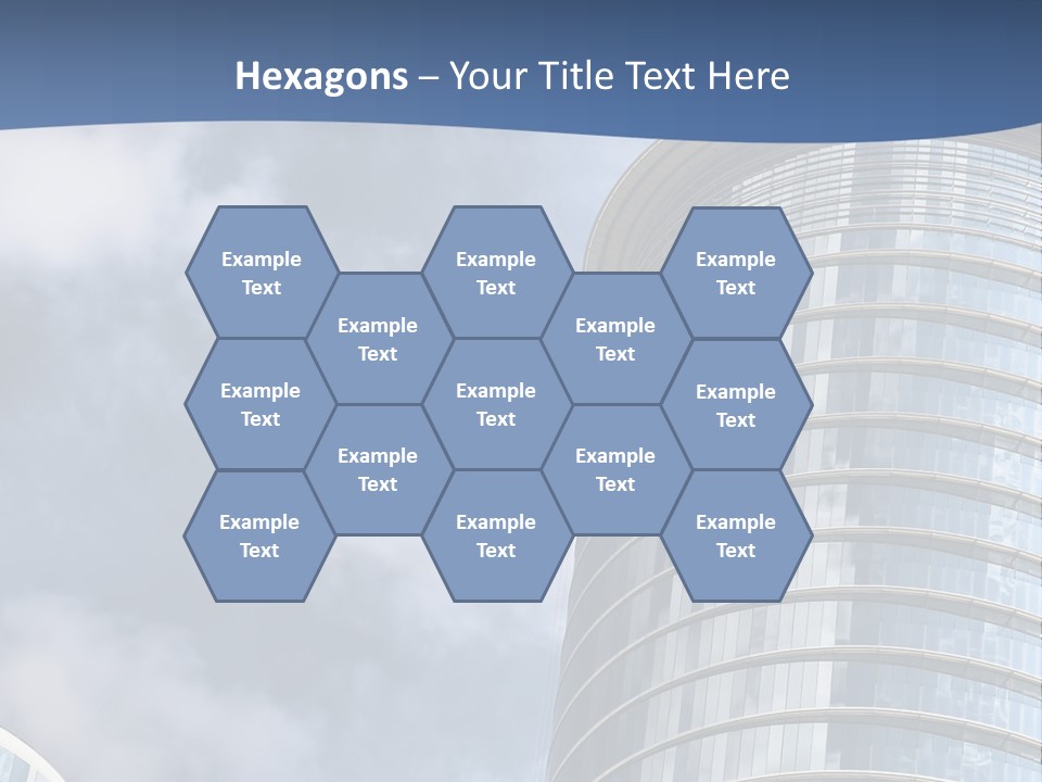 A Tall Building With A Sky Background PowerPoint Template