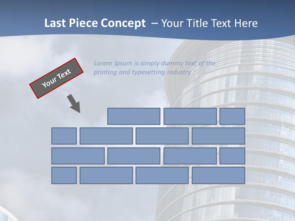A Tall Building With A Sky Background PowerPoint Template
