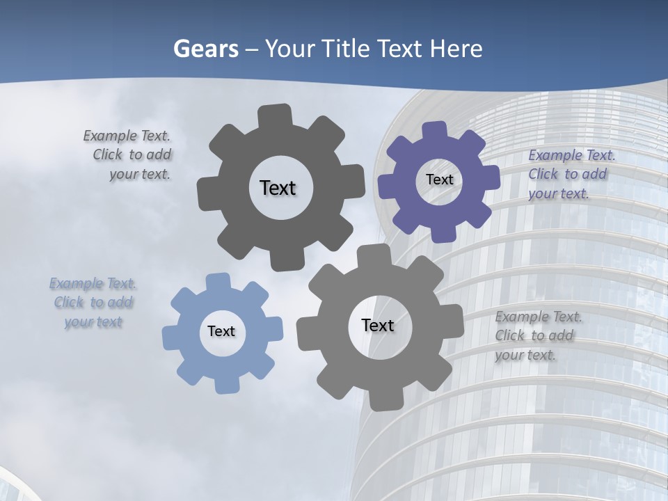 A Tall Building With A Sky Background PowerPoint Template