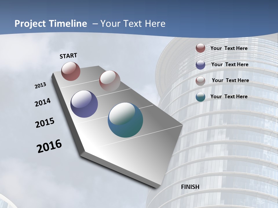 A Tall Building With A Sky Background PowerPoint Template