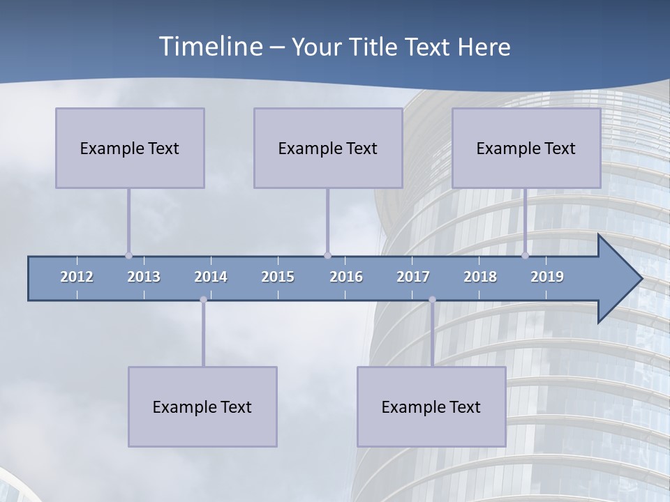 A Tall Building With A Sky Background PowerPoint Template