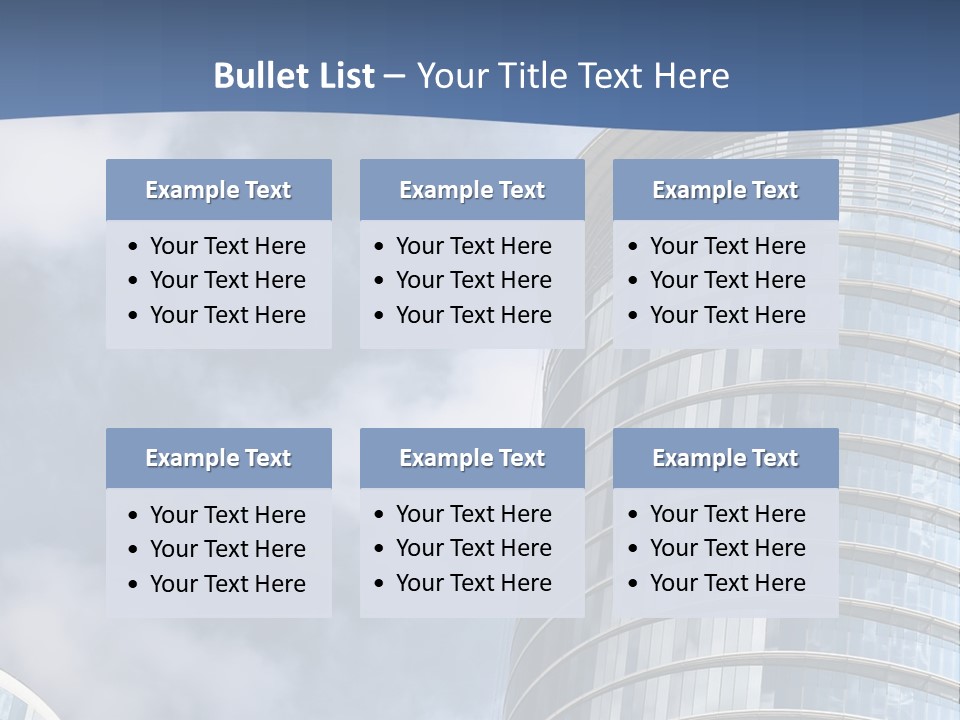 A Tall Building With A Sky Background PowerPoint Template