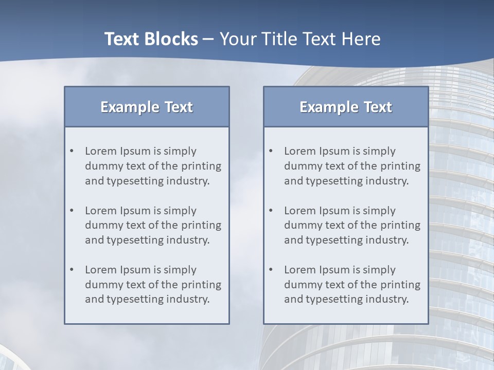A Tall Building With A Sky Background PowerPoint Template