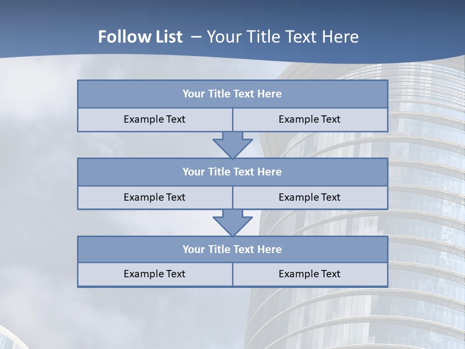 A Tall Building With A Sky Background PowerPoint Template