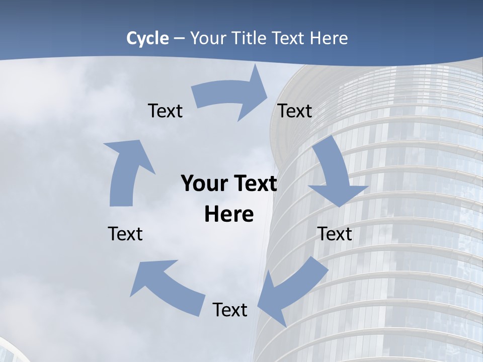 A Tall Building With A Sky Background PowerPoint Template