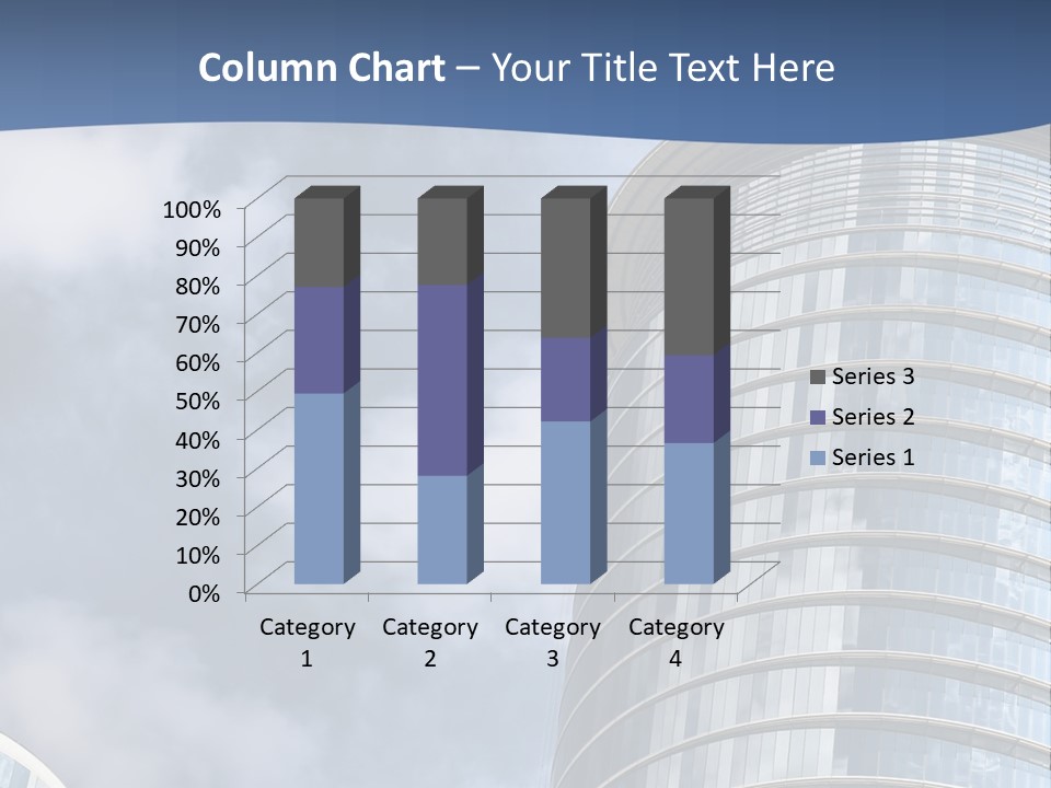 A Tall Building With A Sky Background PowerPoint Template